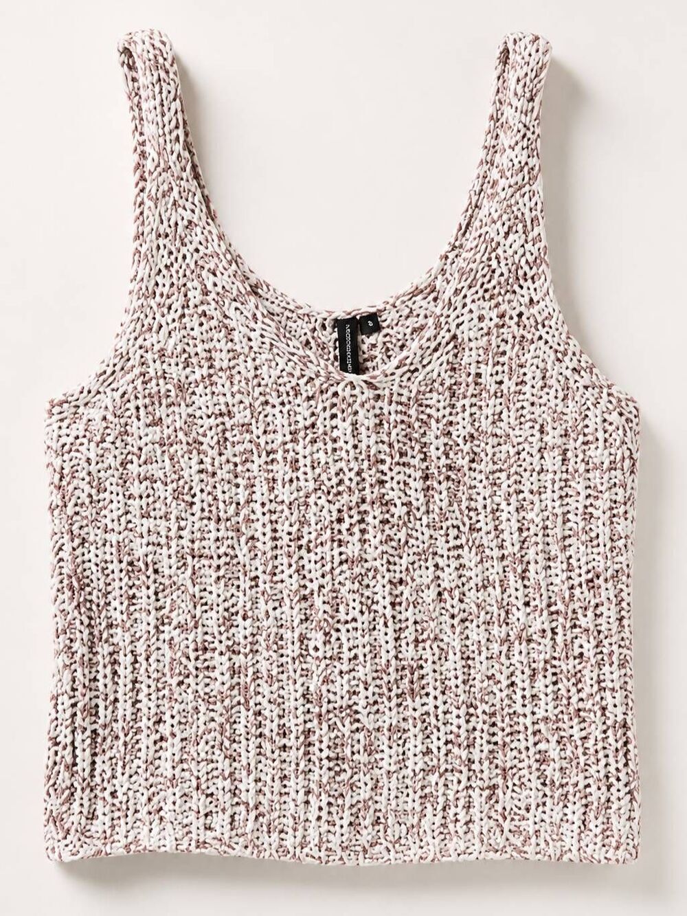 🔹️Moon & Madison Cream & Mauve Sweater Knit Sleeveless Top  Medium